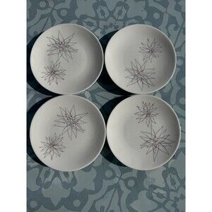 MCM CARIBE CASUALS "PINK FANCY" BREAD & BUTTER PLATES BY CARLOS MONTEZ Set Of 4